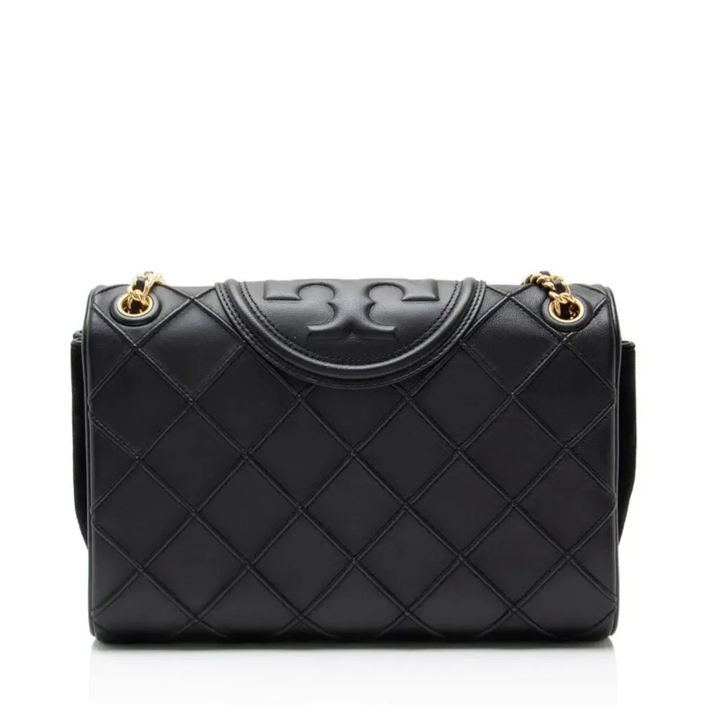 Tory Burch Quilted Leather Fleming Small Shoulder Bag
